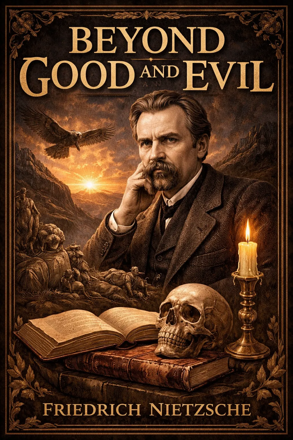 beyond and evil book cover by friedrich nietzsche
